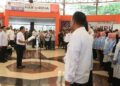 Pj Gubernur Banten AL Muktabar, menghadiri acara Pembukaan Hari Antikorupsi Sedunia (Harkordia) tahun 2022, di Plaza Aspirasi, KP3B, Curug, Kota Serang, Rabu (7/12/2022). (LUTFI/SATELITNEWS.COM)