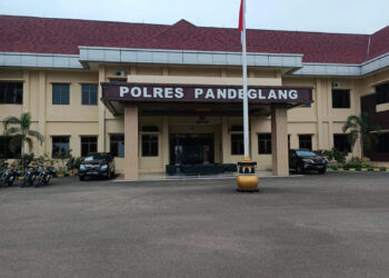 Mapolres Pandeglang, tampak depan. (ISTIMEWA)