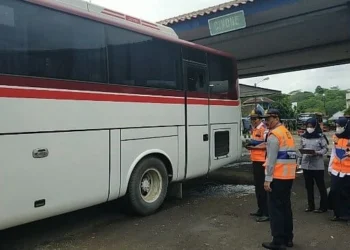 Bus AKAP di Terminal Mandala Lebak Dilakukan Pengecekan, Begini Hasilnya