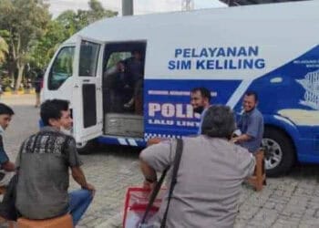 Hari Ini, Layanan SIM Keliling Kota Tangerang Hadir Di Pasar Modern Graha Raya Pinang