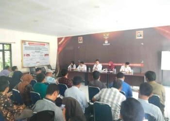 Komisi Pemilihan Umum (KPU) Pandeglang, secara intensif terus melakukan koordinasi dengan para PPK, Senin (30/1/2023). (ISTIMEWA)