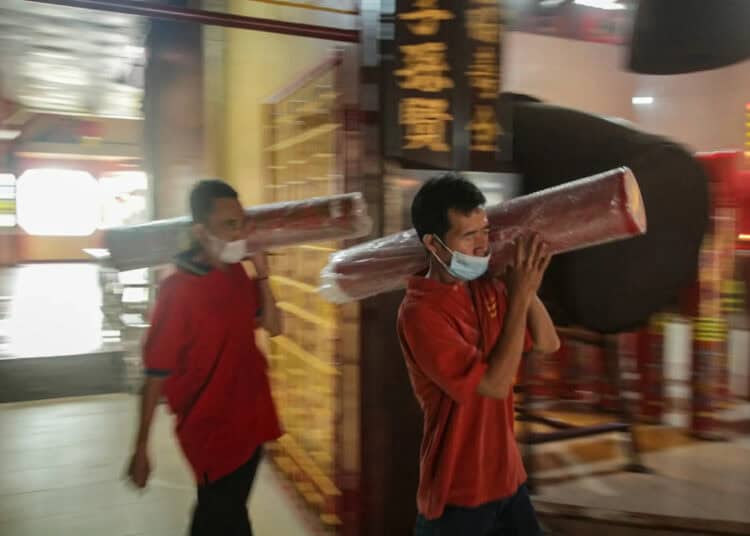 Foto Persiapan Vihara Boen San Bio Tangerang Jelang Imlek