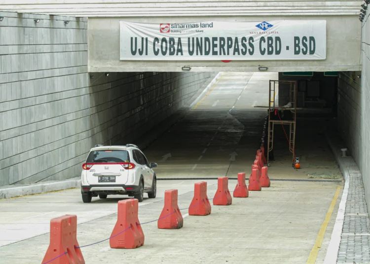 Foto Uji Coba Underpass di Kawasan BSD