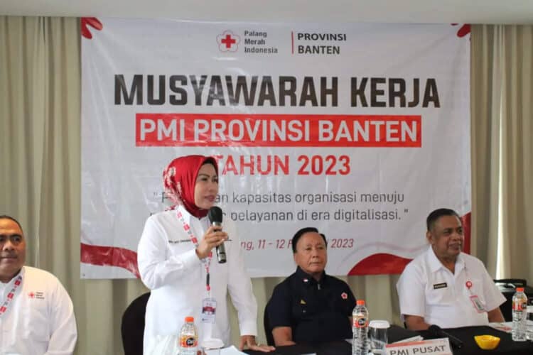 Suasana Musyawarah Kerja PMI Banten. (ISTIMEWA)