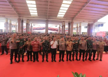 Pertemuan para Ketua RW, di wilayah hukum Polres Metro Tangerang Kota, yang digelar di Plaza Pusat Pemerintahan (Pemkot Tangerang), Sabtu (25/2/2023). (ISTIMEWA)