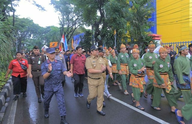 Gerak Jalan Kebangsaan Kota Tangerang Dimeriahkan Keragaman Nusantara