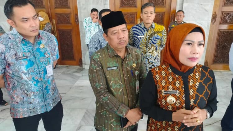 Bupati Serang Ratu Tatu Chasanah, usai melakukan penandatanganan kerjasama dengan Kejaksaan Negeri Serang, Kamis (2/3/2023). (SIDIK/SATELITNEWS.COM)