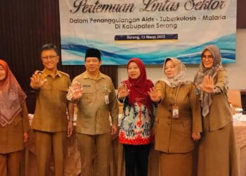 Pertemuan lintas sektoral di lingkungan Pemkab Serang, Senin (13/3/2023). (SIDIK/SATELITNEWS.COM)