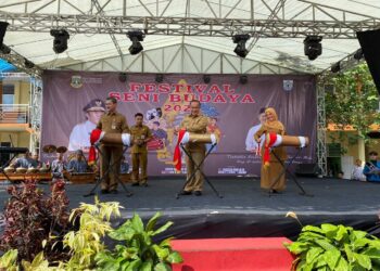 Festival Seni dan Budaya tingkat Provinsi Banten tahun 2023, di Cipocok, Kota Serang, Senin (20/3/2023). (LUTHFI/SATELITNEWS.COM)