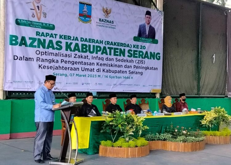 Rakerda Baznas Kabupaten Serang, Selasa (7/3/2023). (SIDIK/SATELITNEWS.COM)