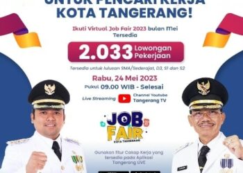 Besok Ada Virtual Job Fair Kota Tangerang Kembali Digelar, Ada 2.033 Loker