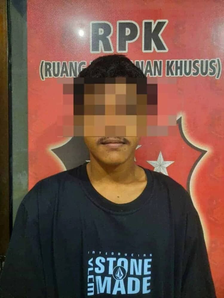 Tersangka rudapaksa balita dibekuk polisi. (ISTIMEWA)