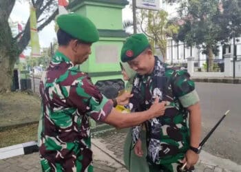 Kodim 0601 Pandeglang, laksanakan jumpa - lepas Dandim setempat, Kamis (1/6/2023). (ISTIMEWA)