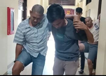 Pelaku curanmor dibekuk polisi dan digelandang ke sel Mapolres Pandeglang. (ISTIMEWA)