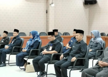 Sejumlah pejabat di lingkungan Pemkab Pandeglang, kembali dilantik, Selasa (25/7/2023). (FAHRIE/SATELITNEWS.COM)