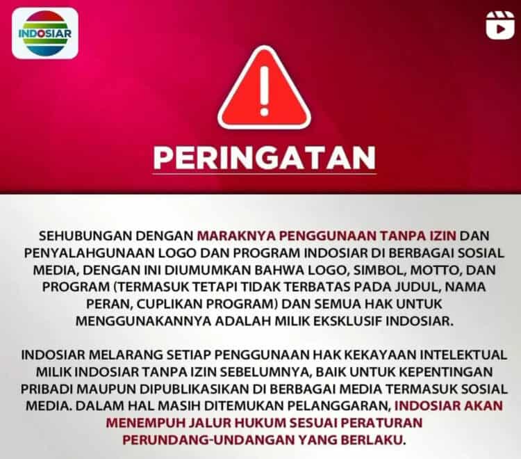 Ramai Konten Parodi Jasa Keliling, Indosiar Siap Tempuh Jalur Hukum