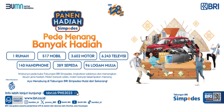Menabung di BRI Simpedes, Aman Uangnya, Ribuan Hadiahnya