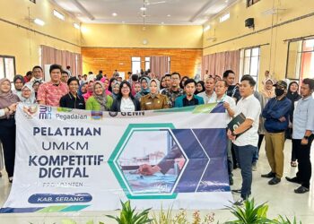 Diskoumperindag Kabupaten Serang dan Pegadaian, latih pelaku UMKM soal digitalisasi. (ISTIMEWA)