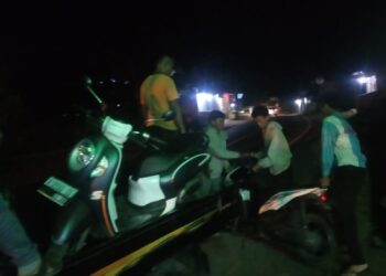 Sejumlah motor diamankan personel Polsek Menes Polres Pandeglang. (ISTIMEWA)