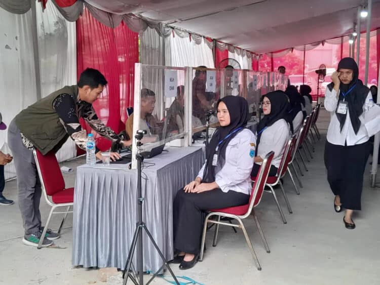 Para peserta seleksi P3K guru, mengikuti tahapan seleksi. (DOKUMEN/SATELITNEWS.COM)
