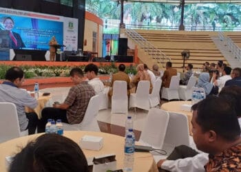 Kegiatan Bussines Matching P3DN, di kawasan Plaza Aspirasi, KP3B, Curug, Kota Serang, Selasa (12/12/2023). (LUTHFI/SATELITNEWS.COM)
