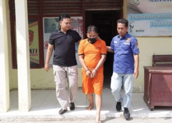 Personel Polsek Kronjo meringkus seorang pria berinisial KA (41), warga Kampung Cipadang, Desa Bangbayang, Kecamatan Gekbrong, Kabupaten Cianjur lantaran mencuri traktor petani. (ISTIMEWA)