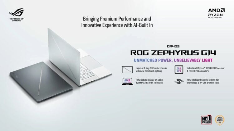 ROG Zephyrus G14, Laptop Paling Tipis, Ringan, dan Powerful di Dunia