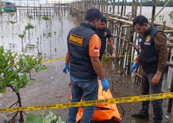 Tim Inafis Satreskrim Polres Pandeglang, melakukan olah TKP, Minggu (17/3/2024). (ISTIMEWA)