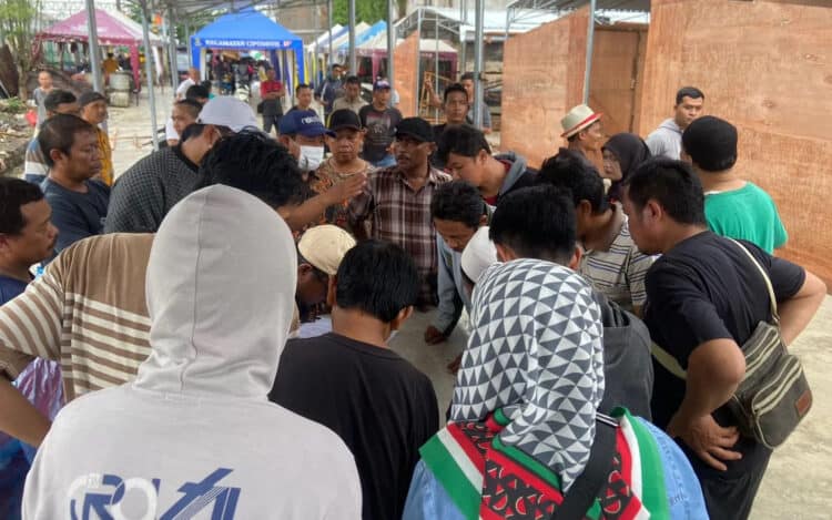 Pedagang Pasar Anyar Lakukan Pengocokan Nomor Lapak