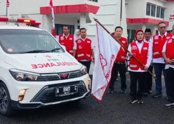 PMI Banten terjunkan 518 relawan, bantu PAM arus mudik libur Lebaran Idul Fitri 1444 Hijriyah. (SIDIK/SATELITNEWS.COM)