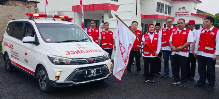 PMI Banten terjunkan 518 relawan, bantu PAM arus mudik libur Lebaran Idul Fitri 1444 Hijriyah. (SIDIK/SATELITNEWS.COM)