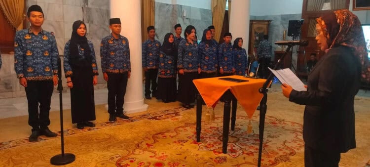 Bupati Serang Ratu Tatu Chasanah, kembali melantik ratusan pejabat setempat. (SIDIK/SATELITNEWS.COM)
