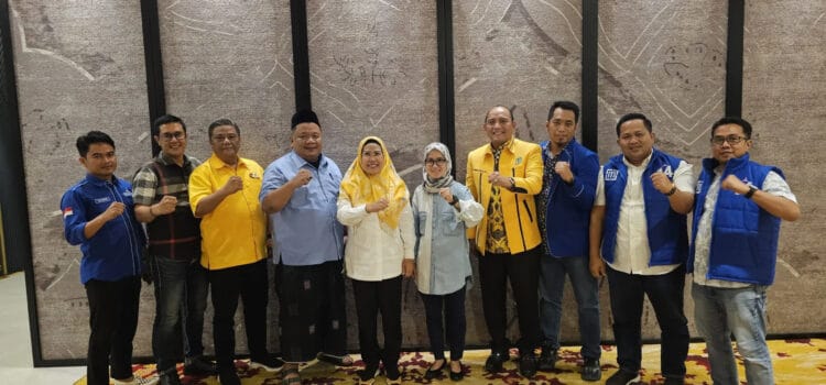 Jajaran petinggi Pengurus DPD Partai Golkar dan DPW Partai Demokrat Provinsi Banten, bangun komunikasi politik jelang Pilgub Banten, November 2024 nanti. (ISTIMEWA)