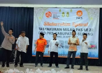 DPD PKS Kabupaten Serang, gelar tasyakuran milad ke 22 di Ciruas. (SIDIK/SATELITNEWS.COM)