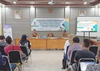 Bapenda Kabupaten Serang, melakukan sosialisasi terkait Undang-Undang HKPD yang baru, terhadap para pengusaha tambang. (SIDIK/SATELITNEWS.COM)