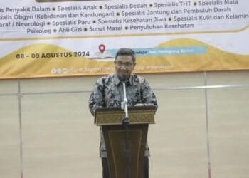 Sekda Pandeglang Ali Fahmi Sumanta, menghadiri sebuah acara di lingkungan Pemkab setempat. (ISTIMEWA)