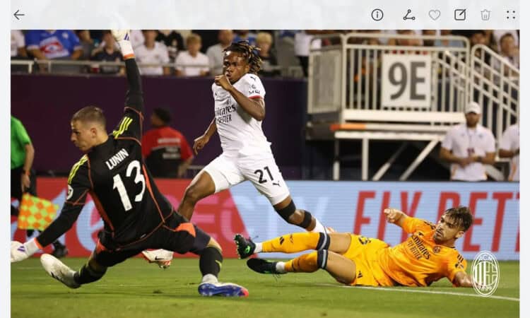 MENANG: AC Milan mengatasi Real Madrid dalam laga pramusim di Amerika Serikat. Rossoneri menang 1-0 lewat gol tunggal Samuel Chukwueze. (ISTIMEWA)