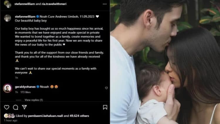 Stefan William Umumkan Punya Anak Laki-Laki dari Ria Andrews