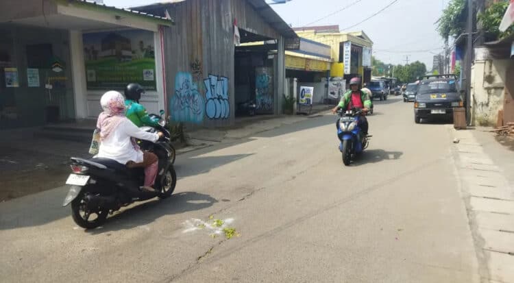 Lokasi penyerangan anggota gangster di Pondok Benda, Pamulang. (ISTIMEWA)
