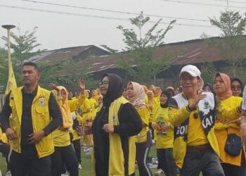 HUT Golkar ke-60, DPD Golkar Kota Serang Gelar Senam Sehat