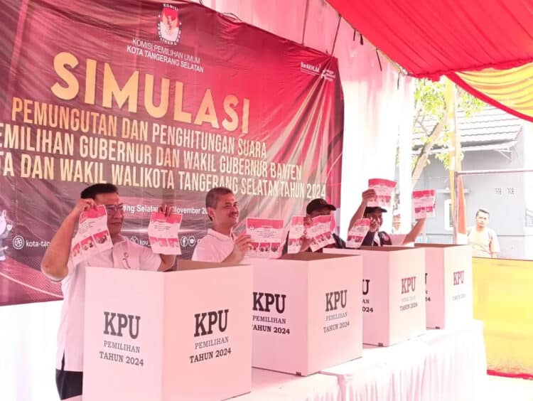 Pertama Kali, KPU Tangsel Gelar Simulasi Pilkada 2024 di Pondok Aren