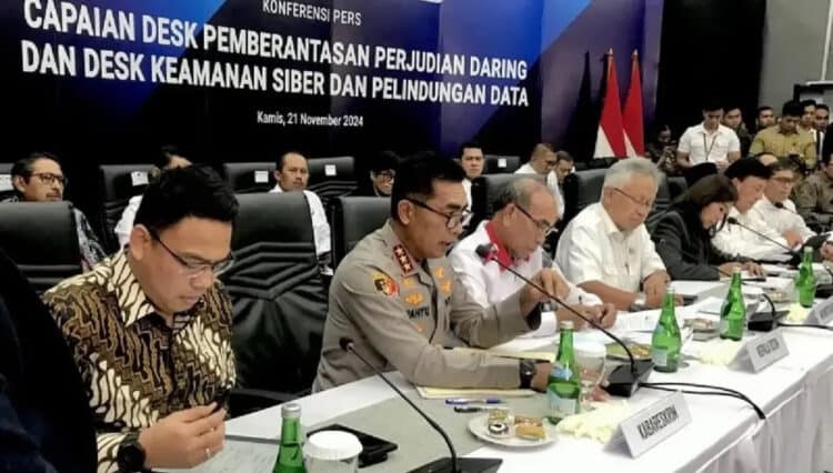 Dalam 16 hari, Desk Pemberantasan Judi Online Ungkap 619 Kasus