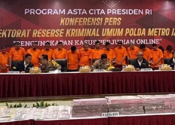 Ini Peran 24 Tersangka Kasus Judi Online Terkait Komdigi