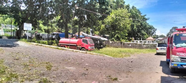 Lahan kosong di halaman kantor BPBDPK Kabupaten Pandeglang, bakal dibangun kantor Pusdalops oleh BNPB. (ADIB FAHRIE/SATELITNEWS.COM)