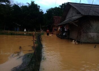 Wilayah selatan Pandeglang, dilanda banjir beberapa waktu lalu. Sampai saat ini, BPBDPK belum menyelesaikan penghitungan kerugian akibat bencana alam. (DOKUMEN/SATELITNEWS.COM)