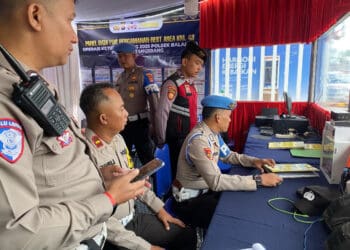 Provost Siepropam Polresta Tangerang Lakukan Pengecekan Personel Pospam di Rest Area 43