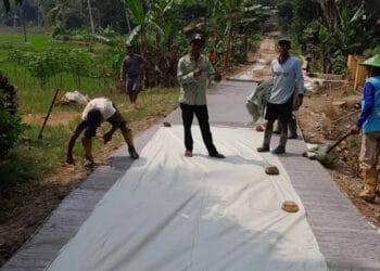 Dana Desa Tahap Satu Mulai Digunakan, Jalan Desa Karangsari Dibangun