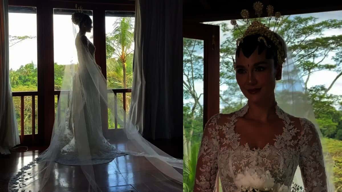 Tampil Cantik di Hari Pernikahannya, Luna Maya Kenakan Gaun Rancangan Eddy Betty 