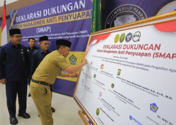 Hadiri Deklarasi Sistem Manajemen Anti Penyuapan Sachrudin Minta Jangan Cuma Seremoni