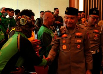 Redam Gejolak Masyarakat, Polda Banten dan Ojol Doa Bersama